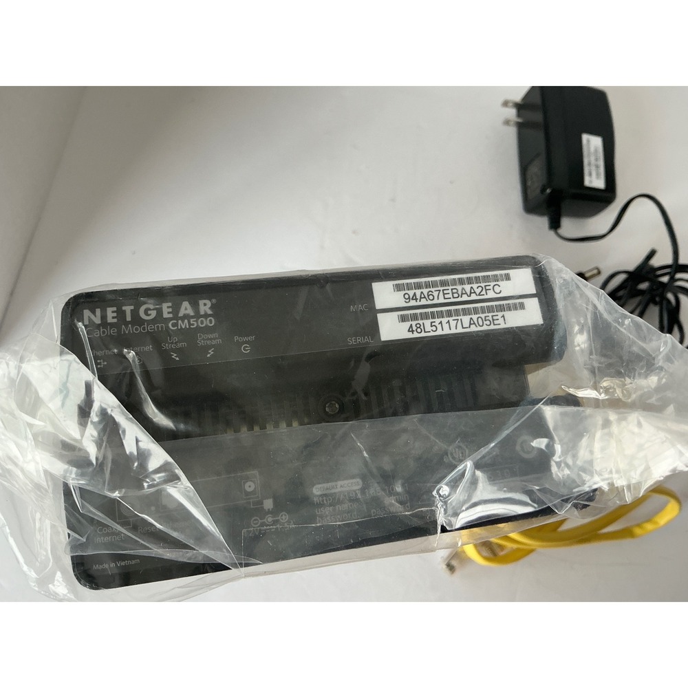 Netgear Cable Modem CM500 DOCSIS 3.0 16x4 High Speed Black Networking - Picture 11 of 13